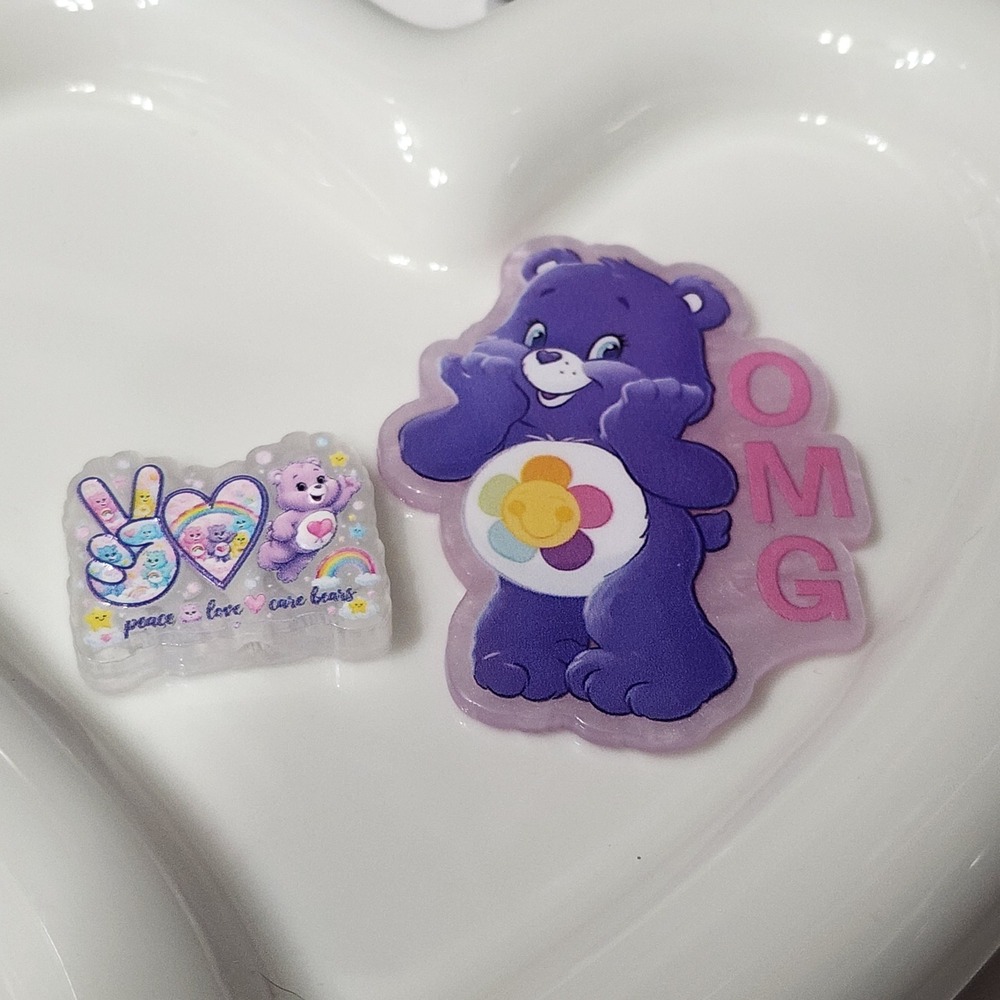 Bear‎ OMG Flatback Focal Bead Badge Keychain Jewelry Making Beaded Pen Craft